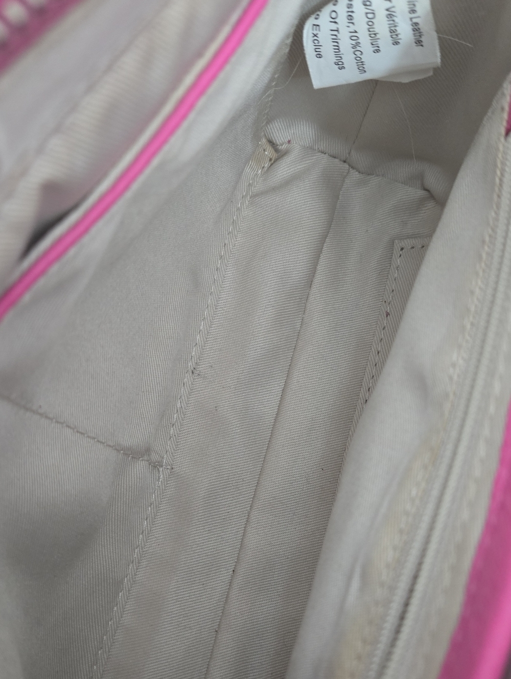 Danier Pink Bubble Gum  Leather Satchel Handbag with Lock Accent - Picture 8 of 8